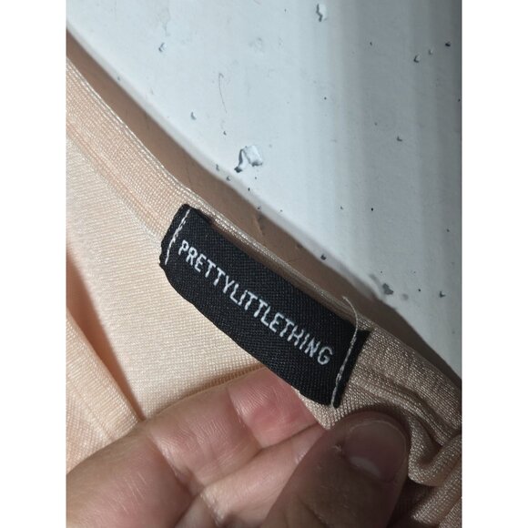 Pretty Little Thing Womens Pink One Shoulder Bodysuit Size 4 Stretch Club Party - Picture 4 of 8